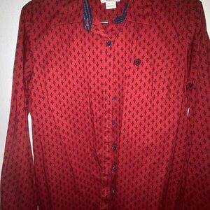 Women’s Red Patterned Shirt